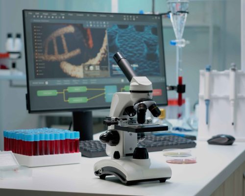 scientific-microscope-laboratory-desk-with-researching-instruments_11zon
